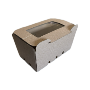 Barquette carton avec couvercle en cellulose